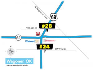 Premium Billboard Locations in Wagoner, Oklahoma